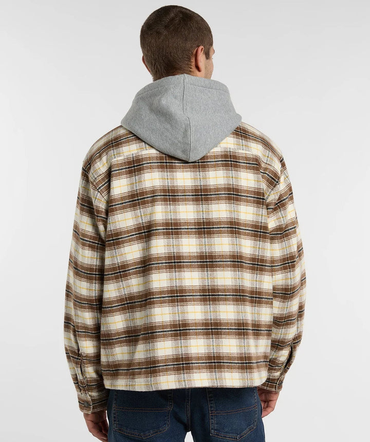 Dickies Austis Hooded Flannel Shacket beige
