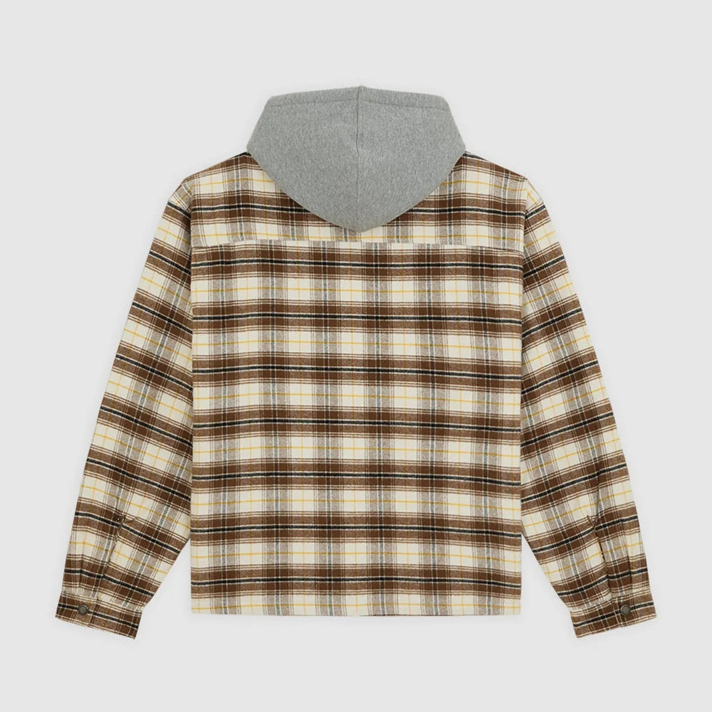 Dickies Austis Hooded Flannel Shacket beige