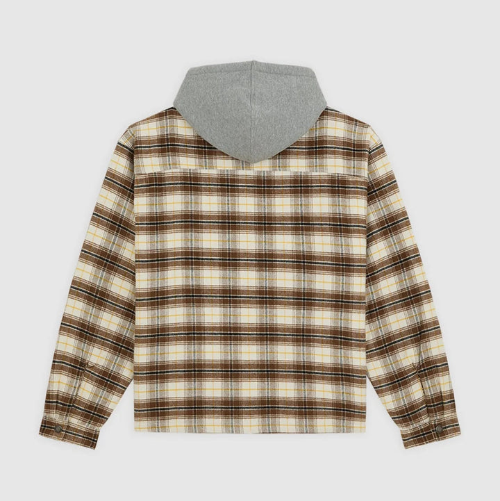 Dickies Austis Hooded Flannel Shacket beige