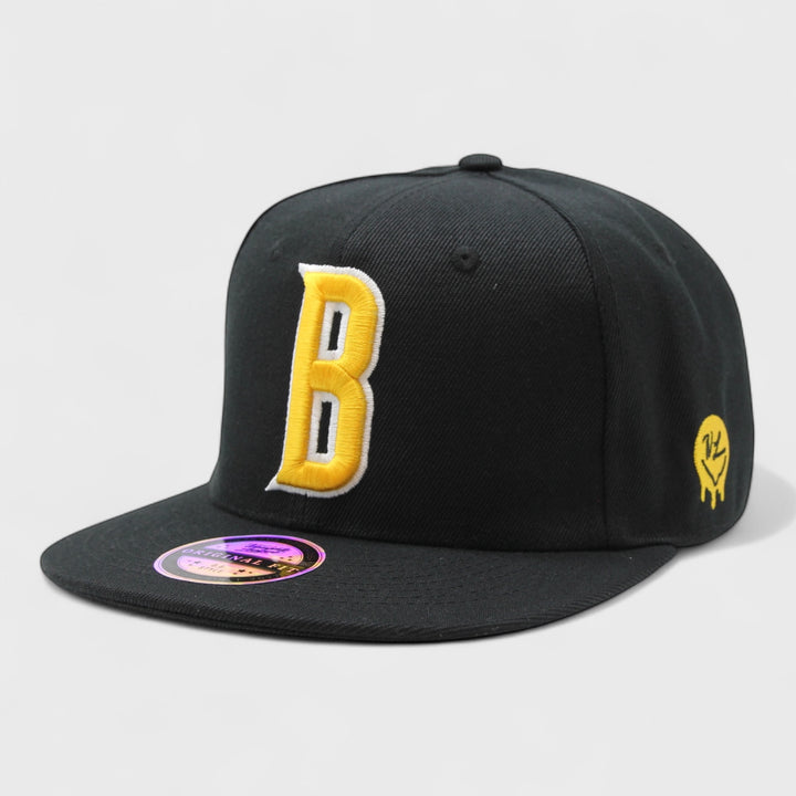 Naughty League Texas Beaver Hunters Letter Logo fitted black/yellow - Shop-Tetuan