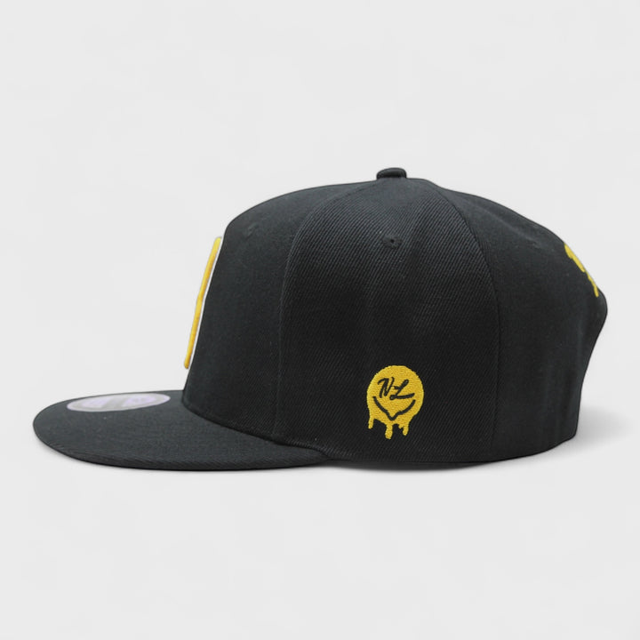 Naughty League Texas Beaver Hunters Letter Logo snapback black/yellow - Shop-Tetuan