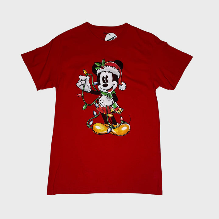 Disney Merch Mickey Mouse X-Mas Tee red M