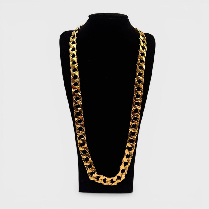 Chunky Curb Chain Necklace 12mm x 24INCH gold - Shop-Tetuan