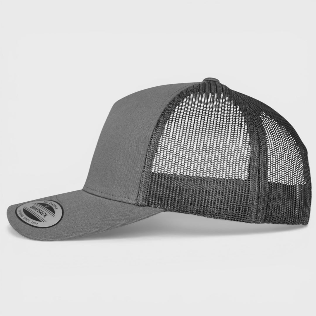 The Classics Yupoong 5-panel Retro Trucker cap charcoal - Shop-Tetuan