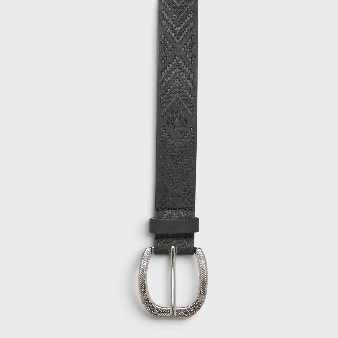 Urban Classics Leather Imitation Punched Pattern Belt black