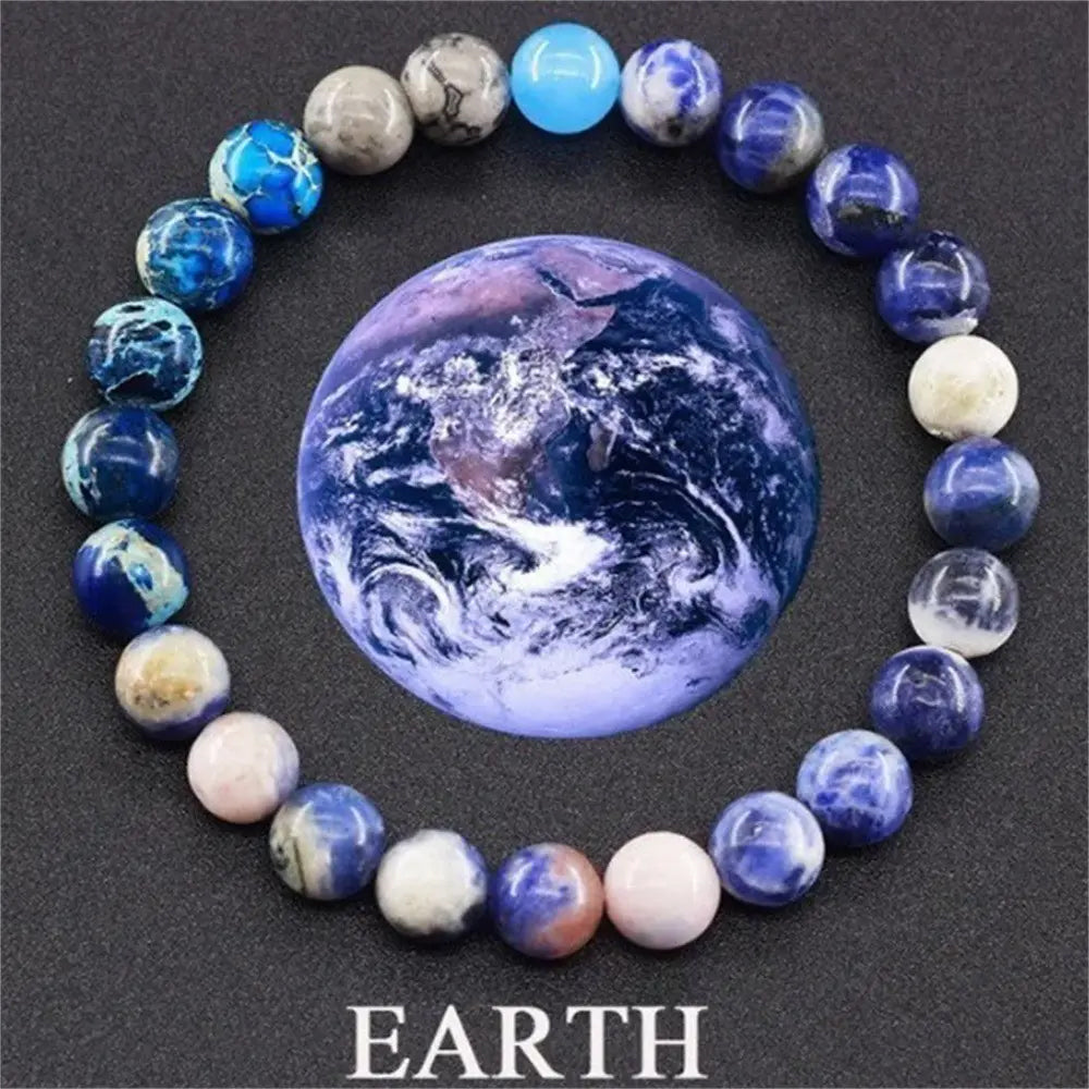 Natural Stone Planet Bracelets Earth