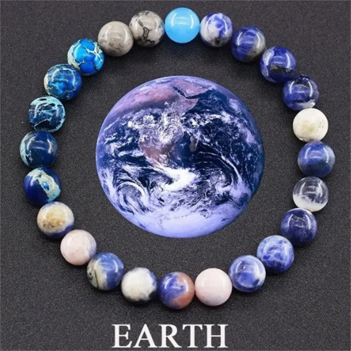 Natural Stone Planet Bracelets Earth