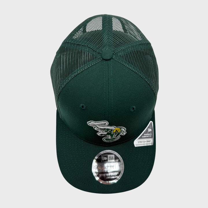 New Era Simple 9Seventy Stretch-Snap trucker O Athletics dk green - Shop-Tetuan
