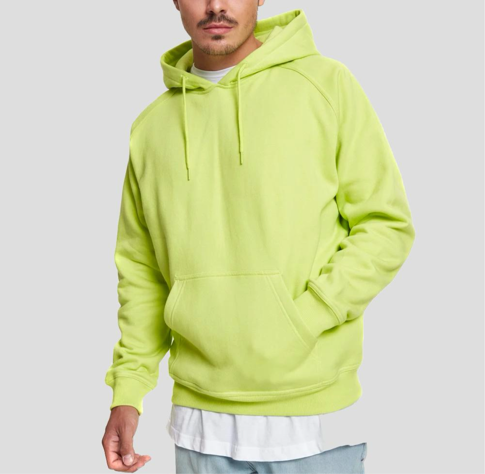Urban Classics blank hoody frozen yellow - Shop-Tetuan