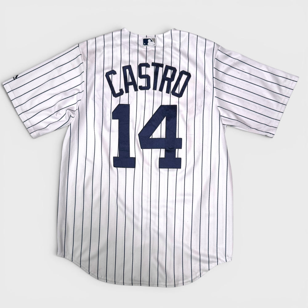 Majestic MLB NY Yankees Cool Base Castro #14 baseball jersey white/navy M - Shop-Tetuan