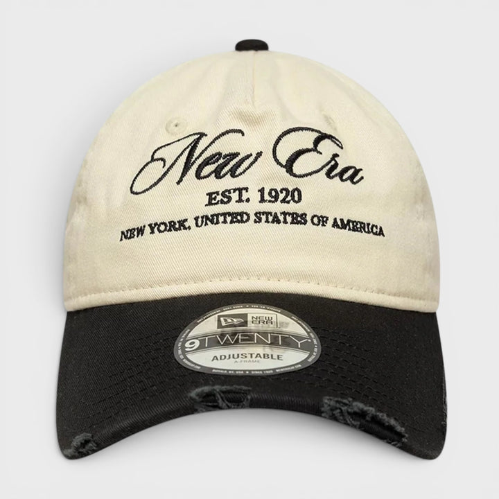 New Era Wash Distress 9Twenty A-Frame cap light beige/black - Shop-Tetuan