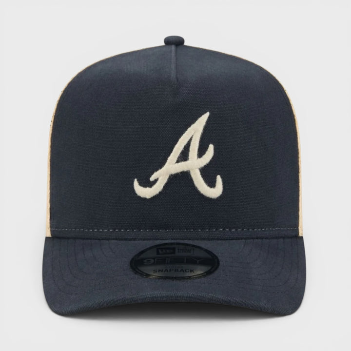 New Era Grained 9Fifty A-Frame A Braves navy/sand
