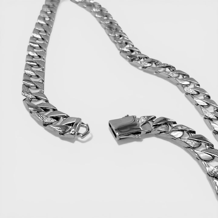 Chunky Curb Chain Necklace 12mm x 24INCH silver - Shop-Tetuan