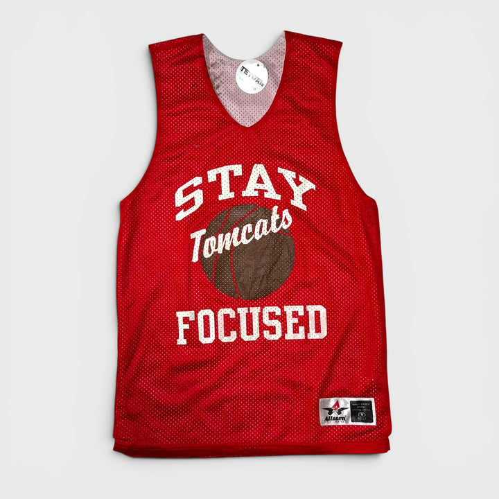 Alleson Athletic Stay Focused Tomcats reversible basketball jersey red/white S
