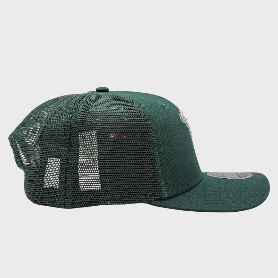 New Era Simple 9Seventy Stretch-Snap trucker O Athletics dk green - Shop-Tetuan