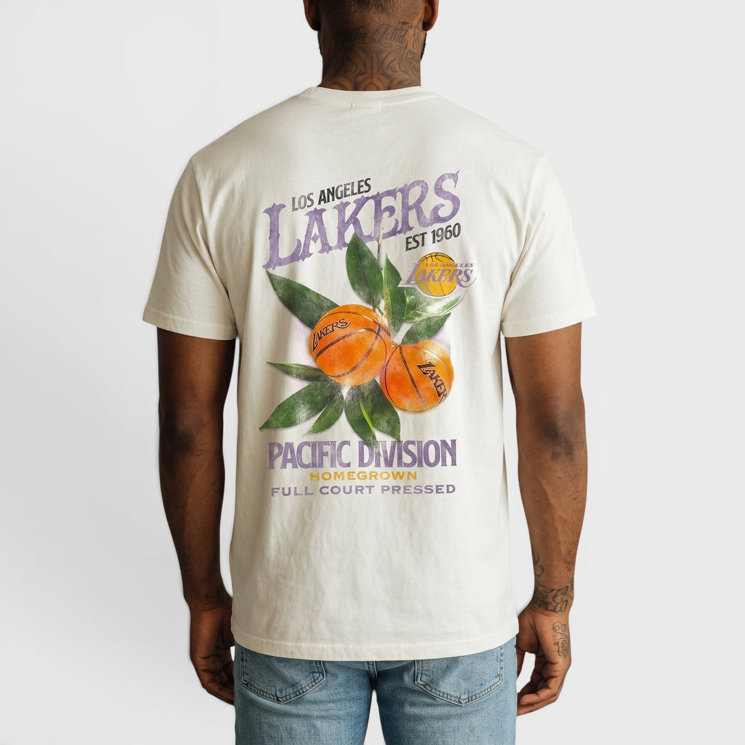 Mitchell & Ness NBA Full Court Pressed Boxy tee LA Lakers white - Shop-Tetuan