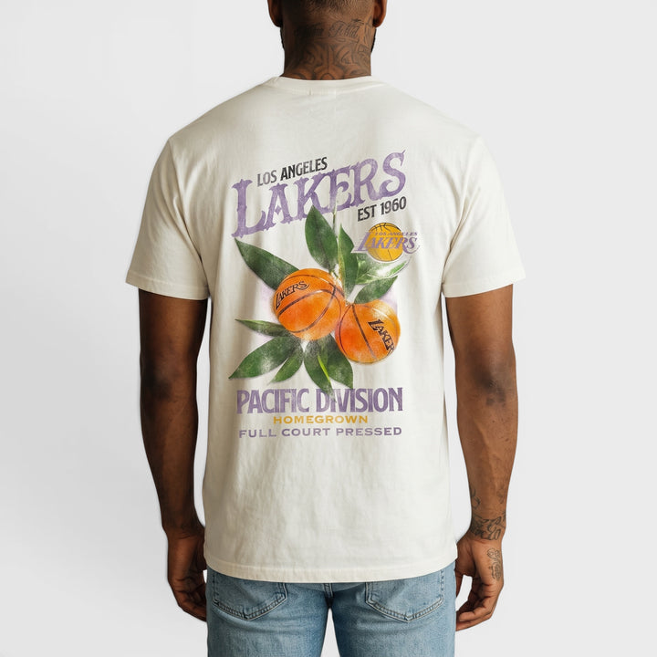Mitchell &amp; Ness NBA Full Court Pressed Boxy tee LA Lakers white - Shop-Tetuan