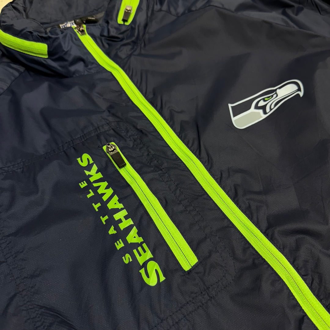 G-III Apparel NFL Seattle Seahawks Windbreaker jacket navy/lime L - Shop-Tetuan