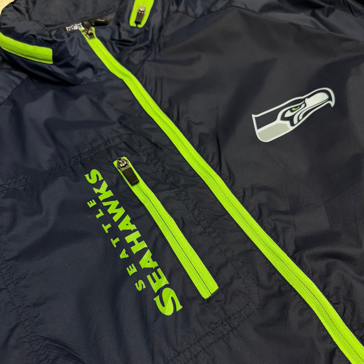 G-III Apparel NFL Seattle Seahawks Windbreaker jacket navy/lime L - Shop-Tetuan