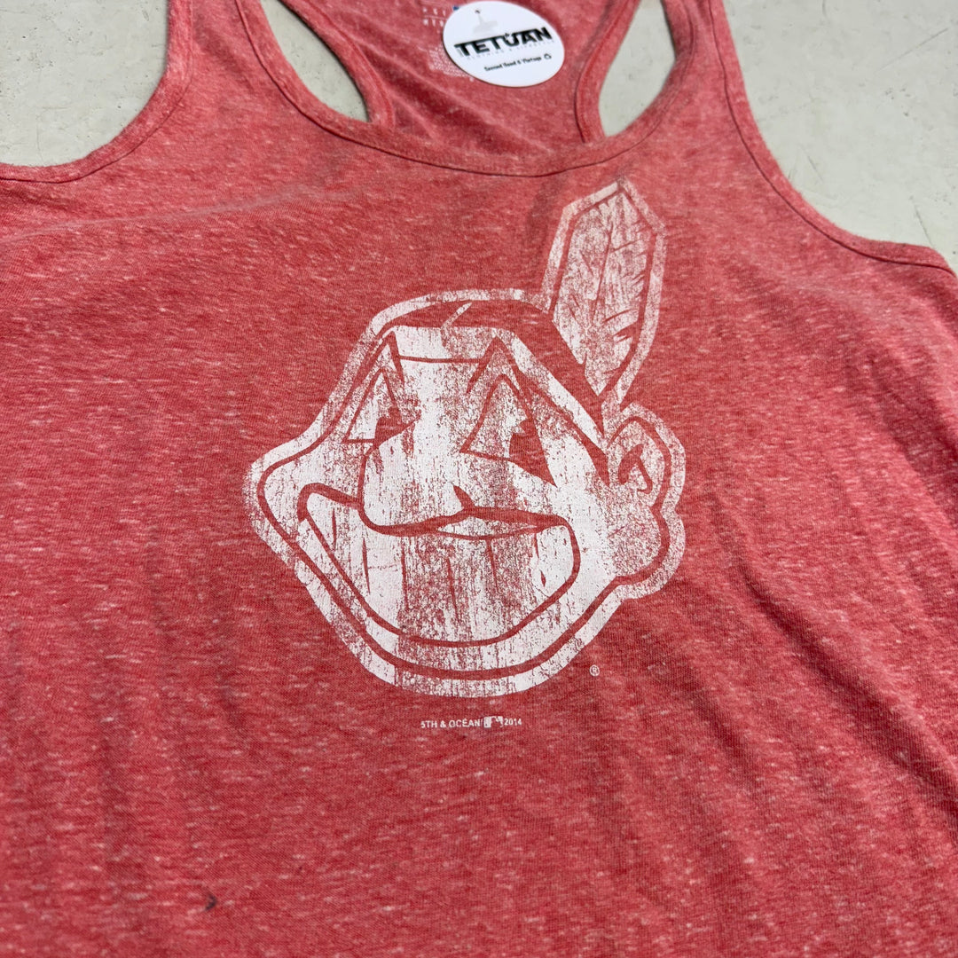 5th & Ocean MLB Womens Vintage Cleveland Indians top red S - Shop-Tetuan