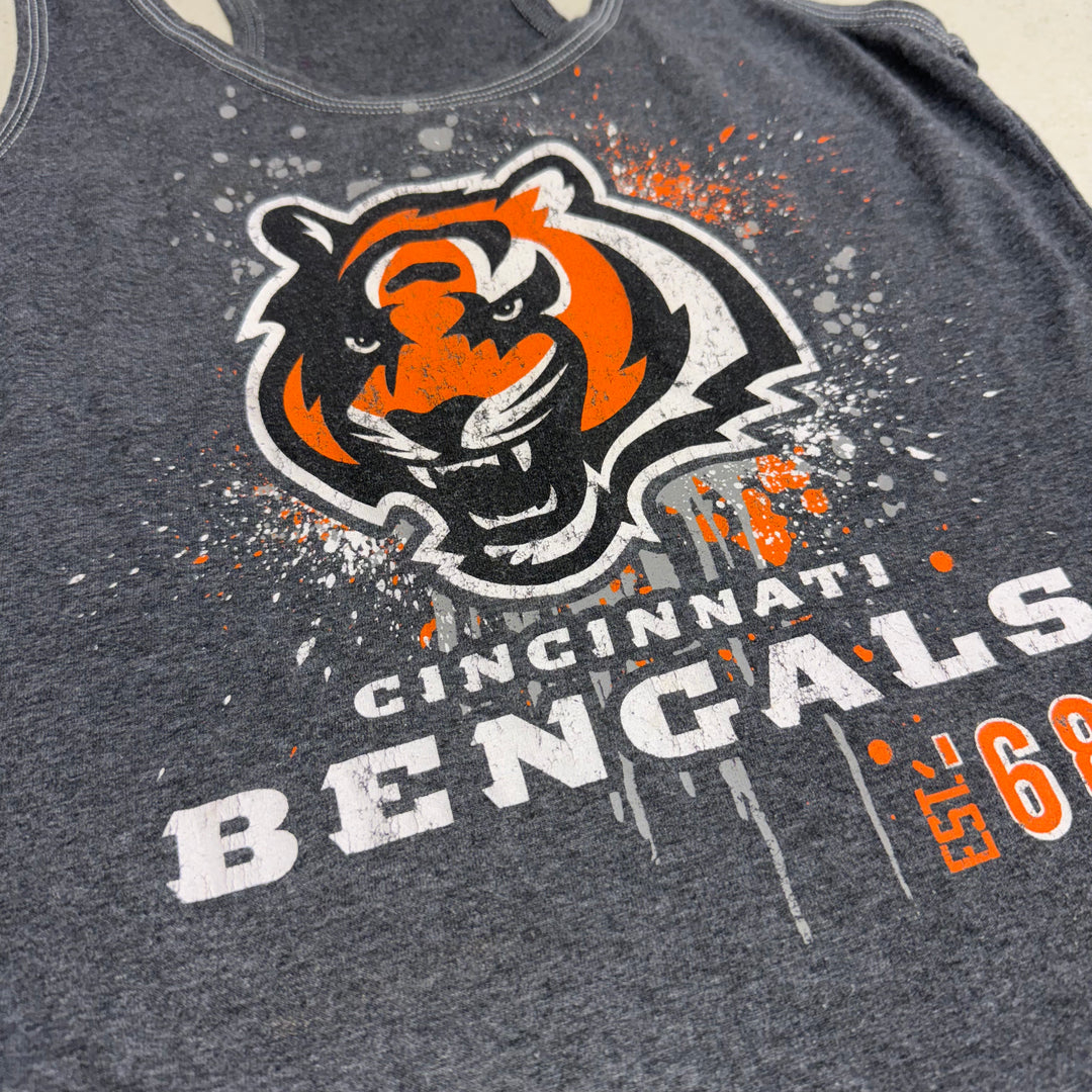 Team Apparel NFL Womens Cincinnati Bengals tank top charcoal M - Shop-Tetuan