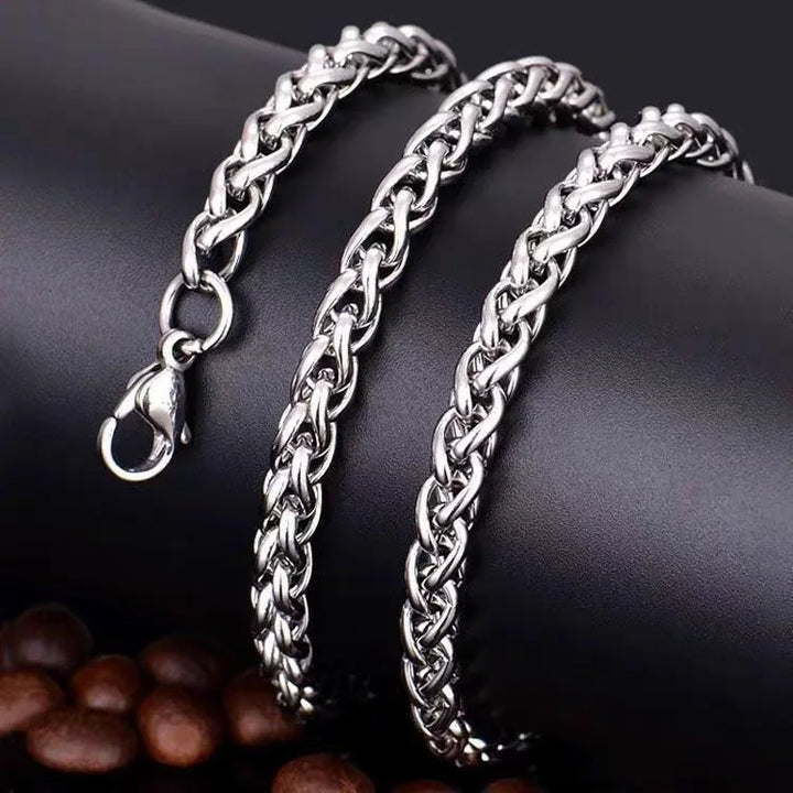 Round Oval Link Chain Necklace 45cm x 5mm steel