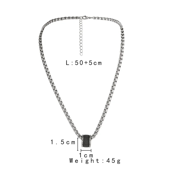 Ring Pendant Necklace steel