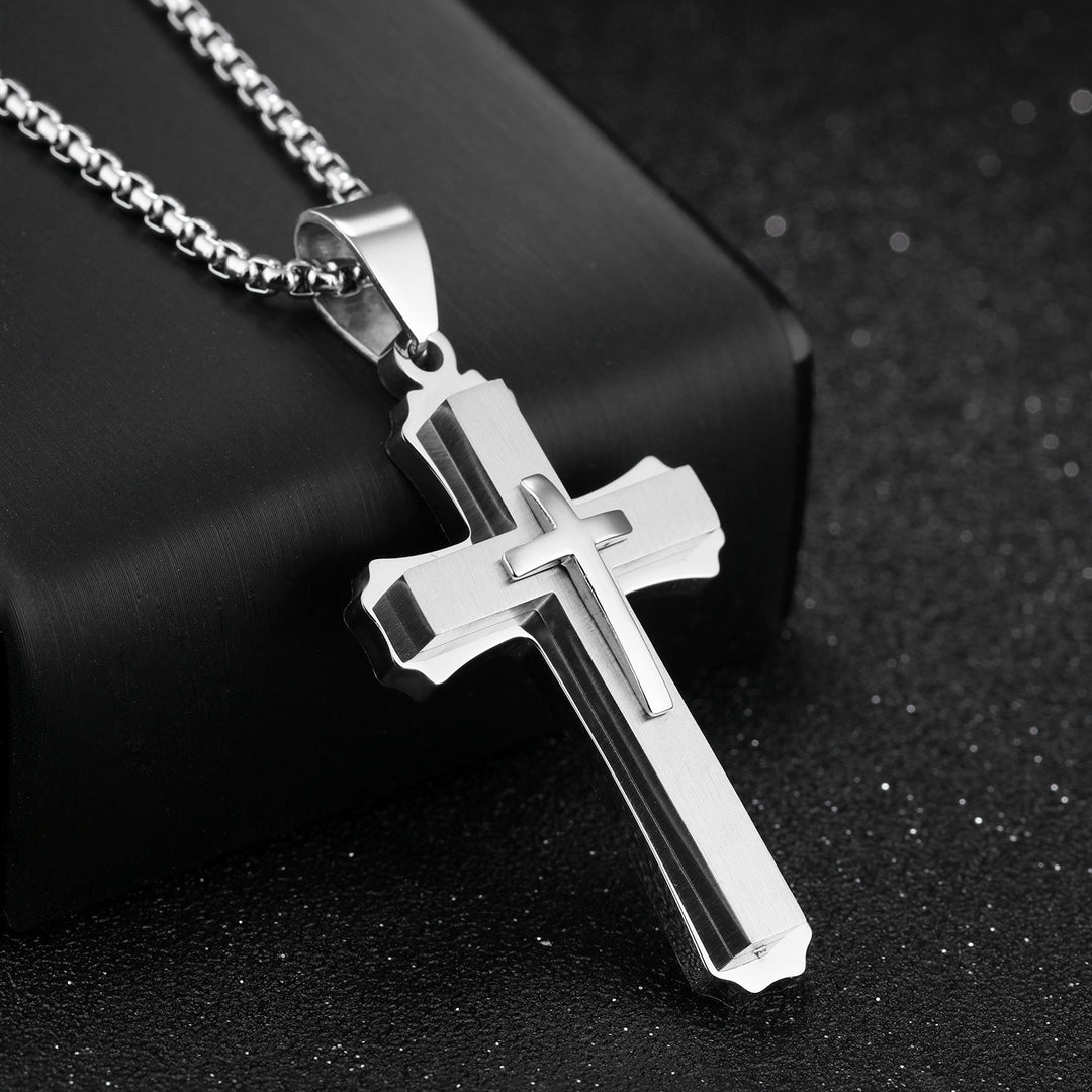 Multi Cross Pendant Chain silver - Shop-Tetuan