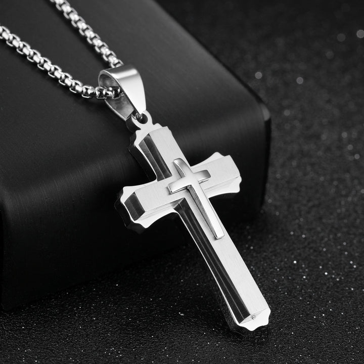 Multi Cross Pendant Chain silver - Shop-Tetuan