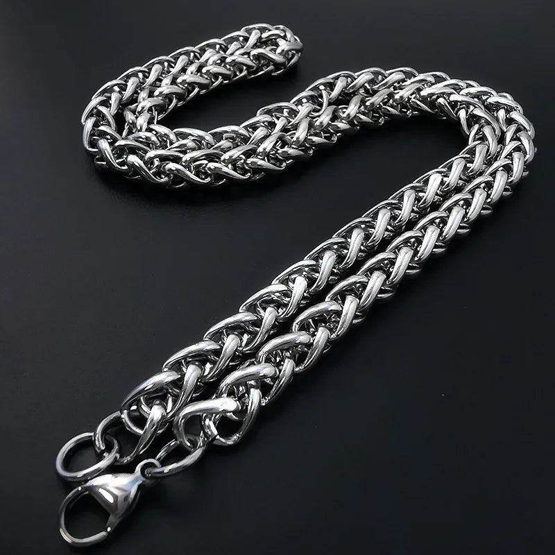 Round Oval Link Chain Necklace 45cm x 5mm steel