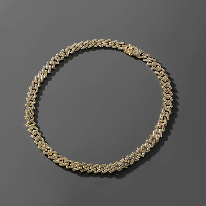 Full Diamond Chain Necklace gold