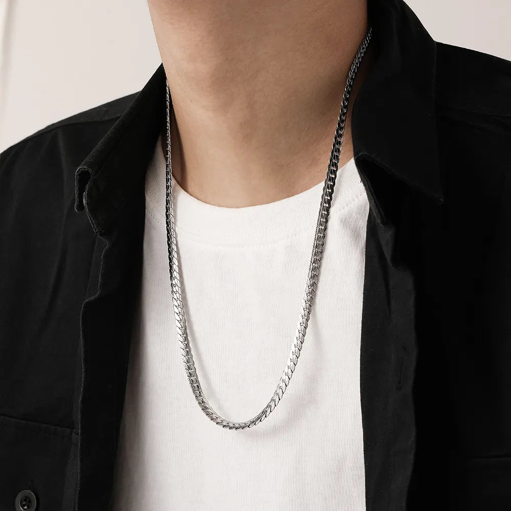 NK Embossed Chain Necklace 60cm x 5,8mm Steel