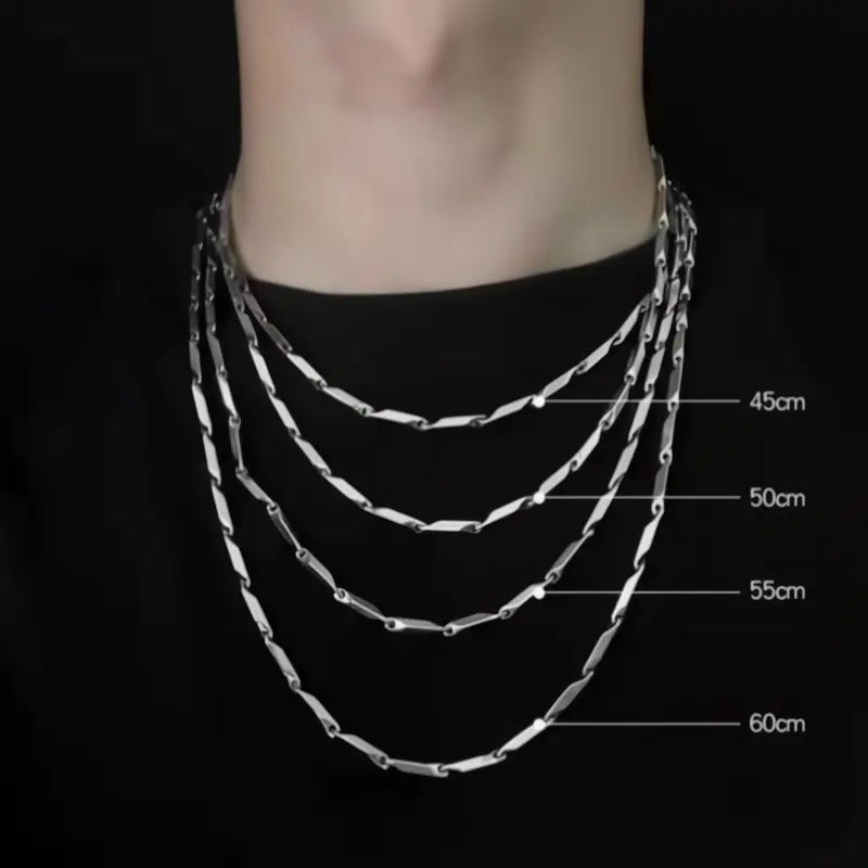 Melon Seed Necklace 50cm steel - Shop-Tetuan