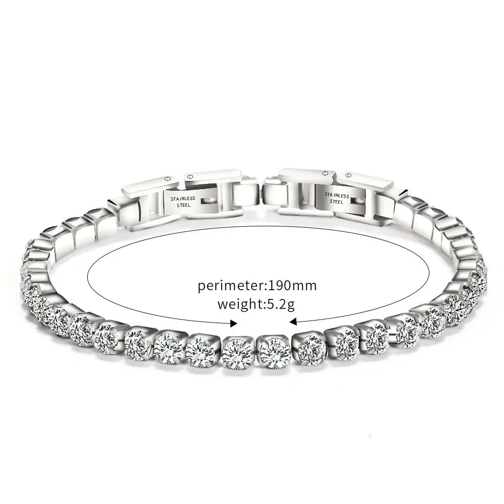 Tennis Adjustable Bracelet With Zircon steel - Shop-Tetuan
