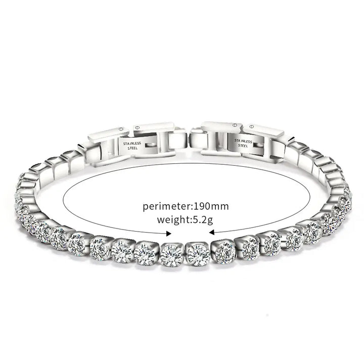 Tennis Adjustable Bracelet With Zircon steel - Shop-Tetuan