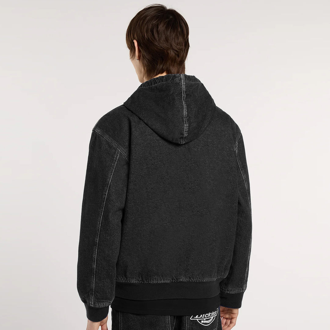 Dickies Hilham Lined Demim Hooded Bomber jacket black