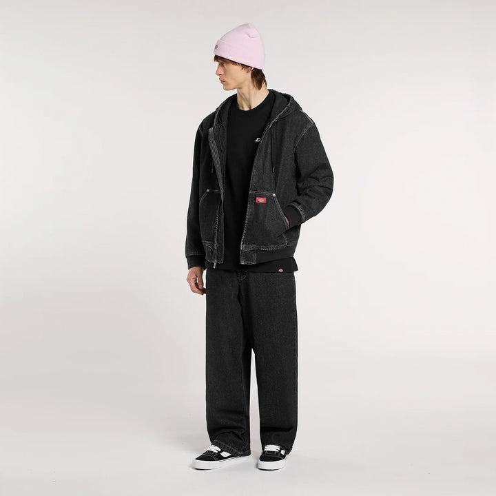 Dickies Hilham Lined Demim Hooded Bomber jacket black