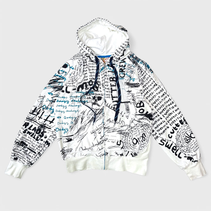 Artful Dodger Y2K AOP hoodie white M - Shop-Tetuan