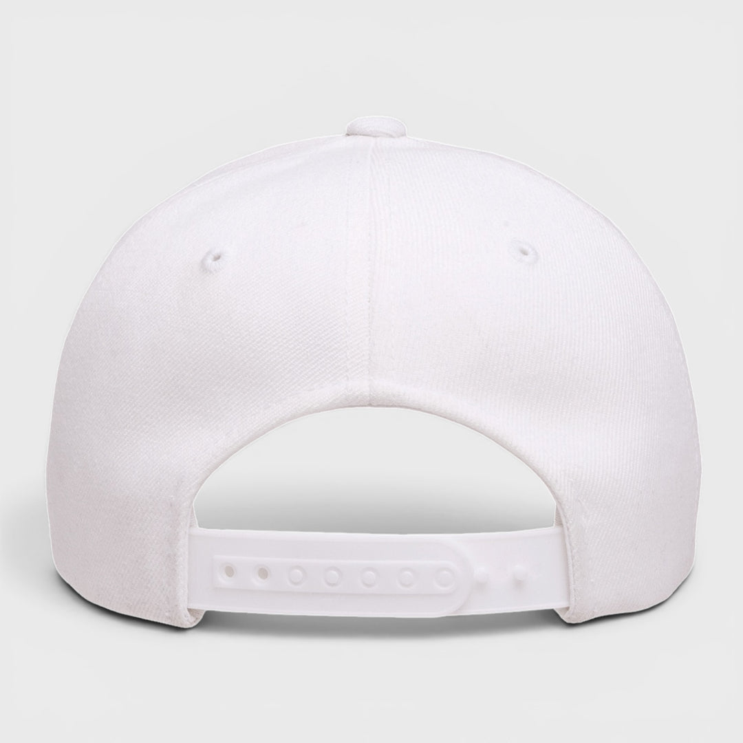 The Classics Yupoong Premium Curved Visor Snapback Cap white