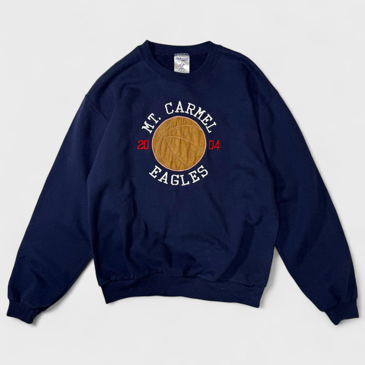 Jerzees MT. Carmel Eagles Basketball 2004 Vintage crewneck navy M