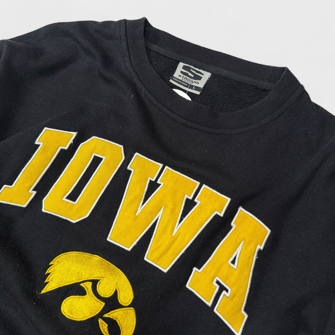 Stadium Athletics Iowa Hawkeyes American Football crewneck black L