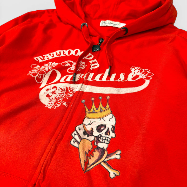 Ed Hardy Womens Y2K Vintage Hoody red L - Shop-Tetuan