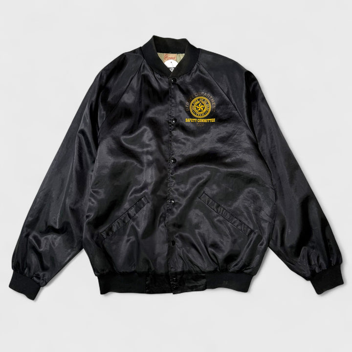 Cardinal The City of El Paso Texas Satin Baseball Jacket black