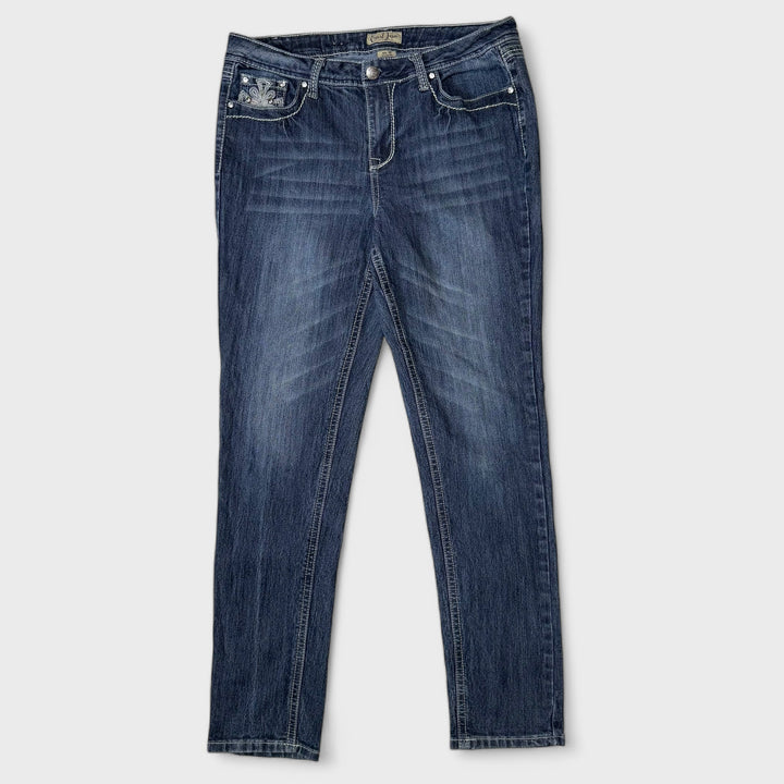 Earl Womens Y2K Jeans blue 12