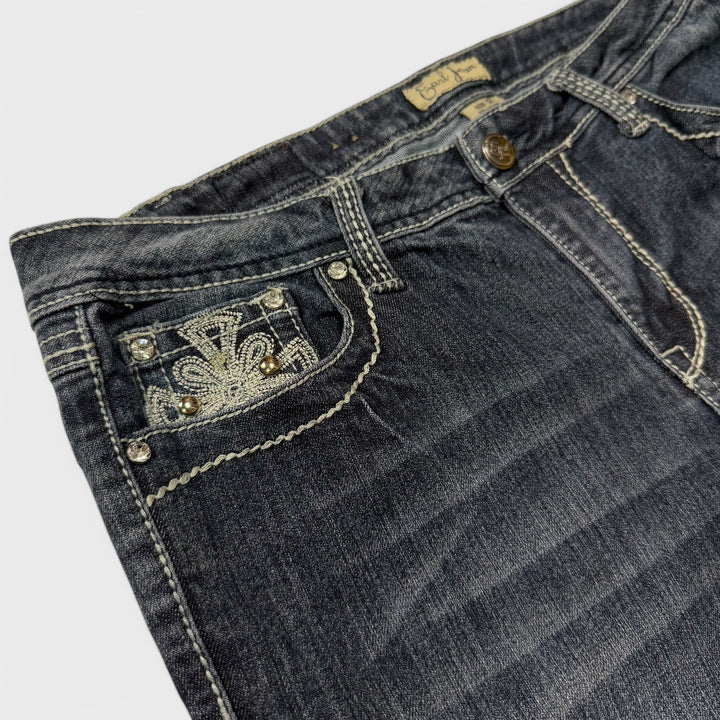 Earl Womens Y2K Jeans blue 12