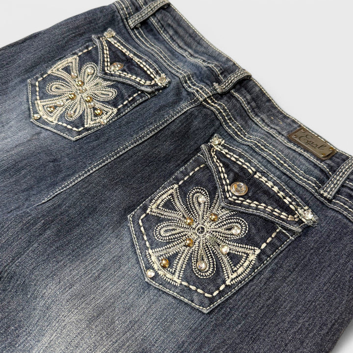 Earl Womens Y2K Jeans blue 12