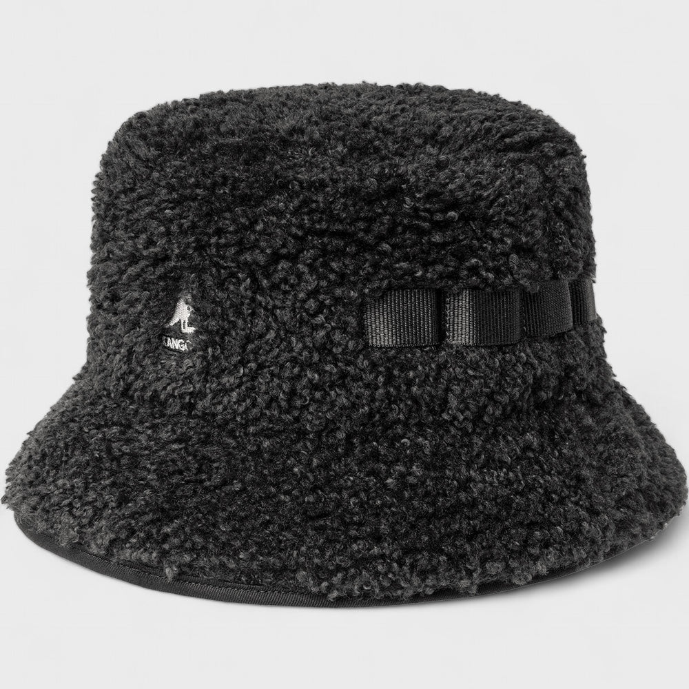 Kangol Faux Shearling Utility Bucket black - Shop-Tetuan