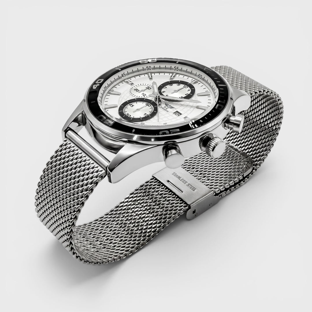 NY London Mesh Bracelet Watch pnp/white
