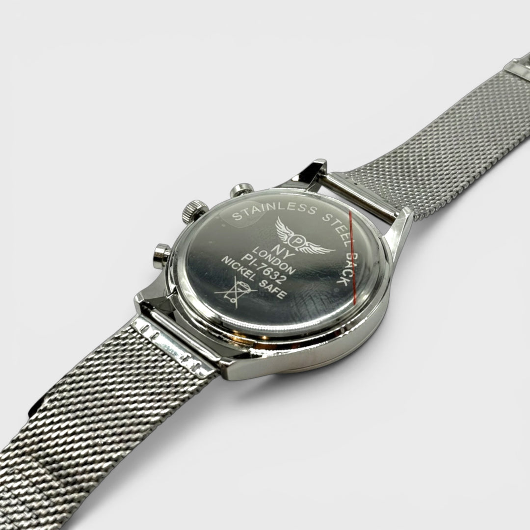 NY London Mesh Bracelet Watch pnp/white