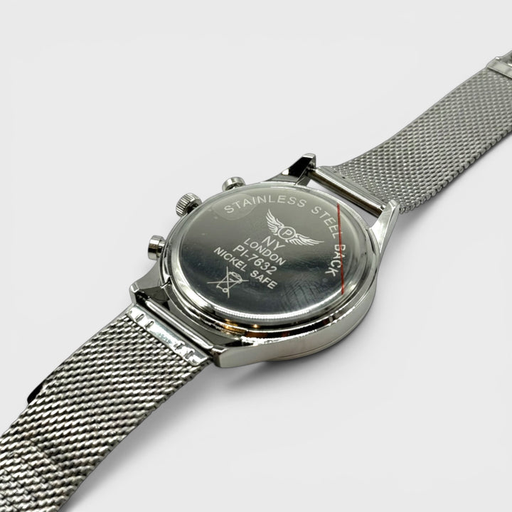 NY London Mesh Bracelet Watch pnp/white